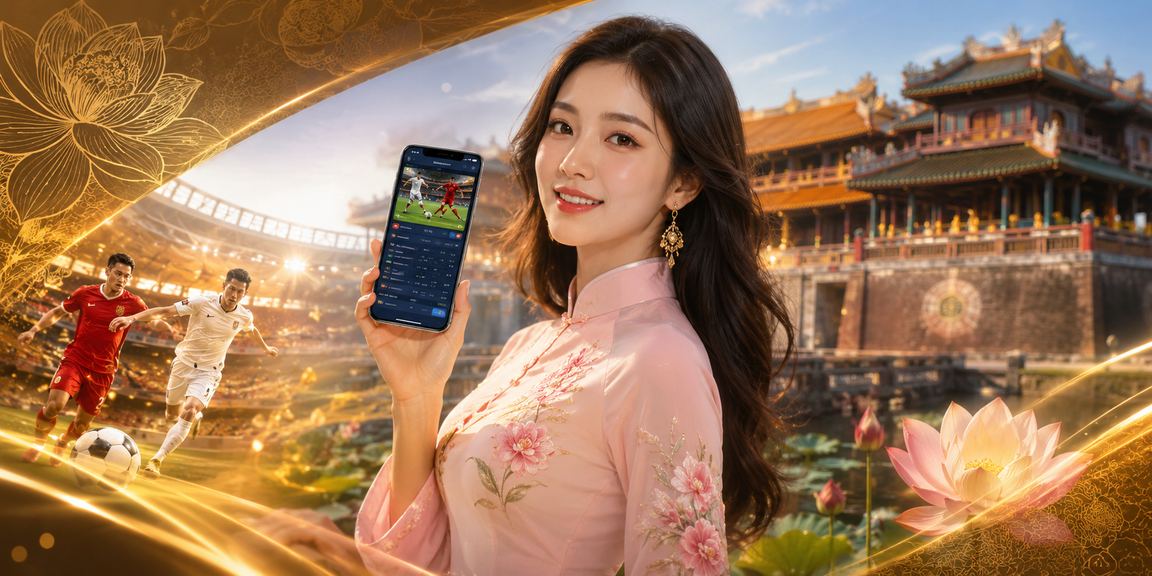 Khung cảnh thành phố Huế với người dùng trải nghiệm game trực tuyến qua điện thoại di động